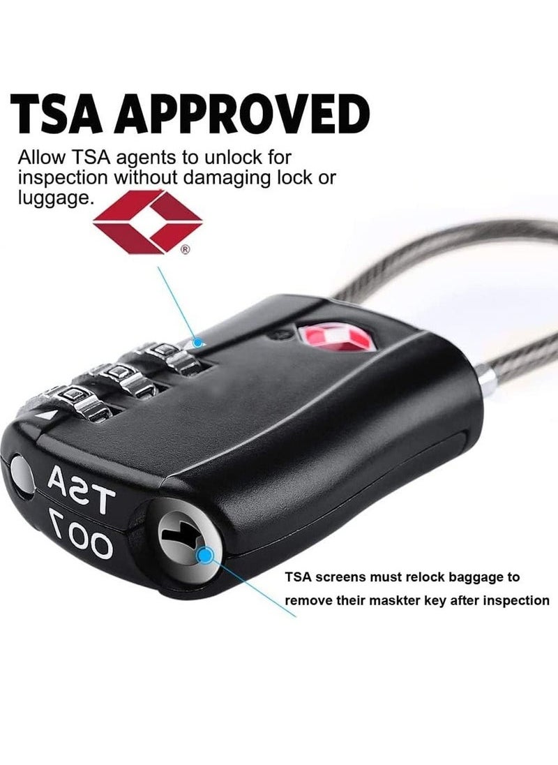 Generic - 2-Pack TSA Approved Luggage Combination Locks, Alloy Three-Digit Combination Padlocks for Travel Bags, Suitcases, Lockers, Gym, Bicycle Locks - Image 1