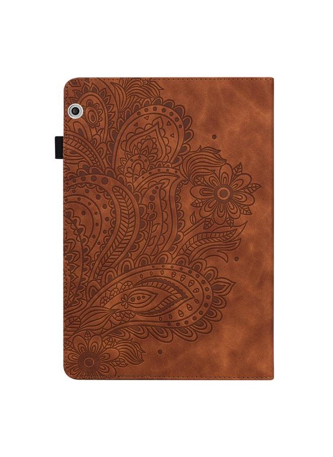 Zaboon - Case For Huawei MediaPad T3 10 Peacock Embossed Pattern TPU + PU Horizontal Flip Leather Case with Holder & Card Slots & Wallet & Sleep / Wake-up Function - Image 1