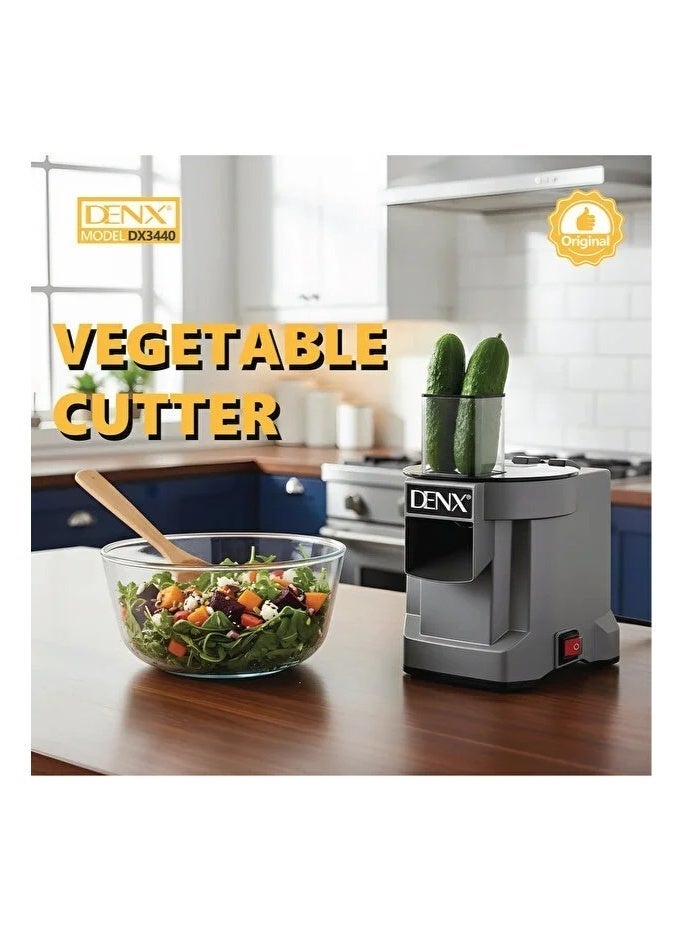 DENX Electric Vegetable Cutter and Food Chopper, Multifunction Vegetable Slicer, Fruit Cutter, Salad Maker, Electric Food Processor for Kitchen, One-Touch Operation - Image 2