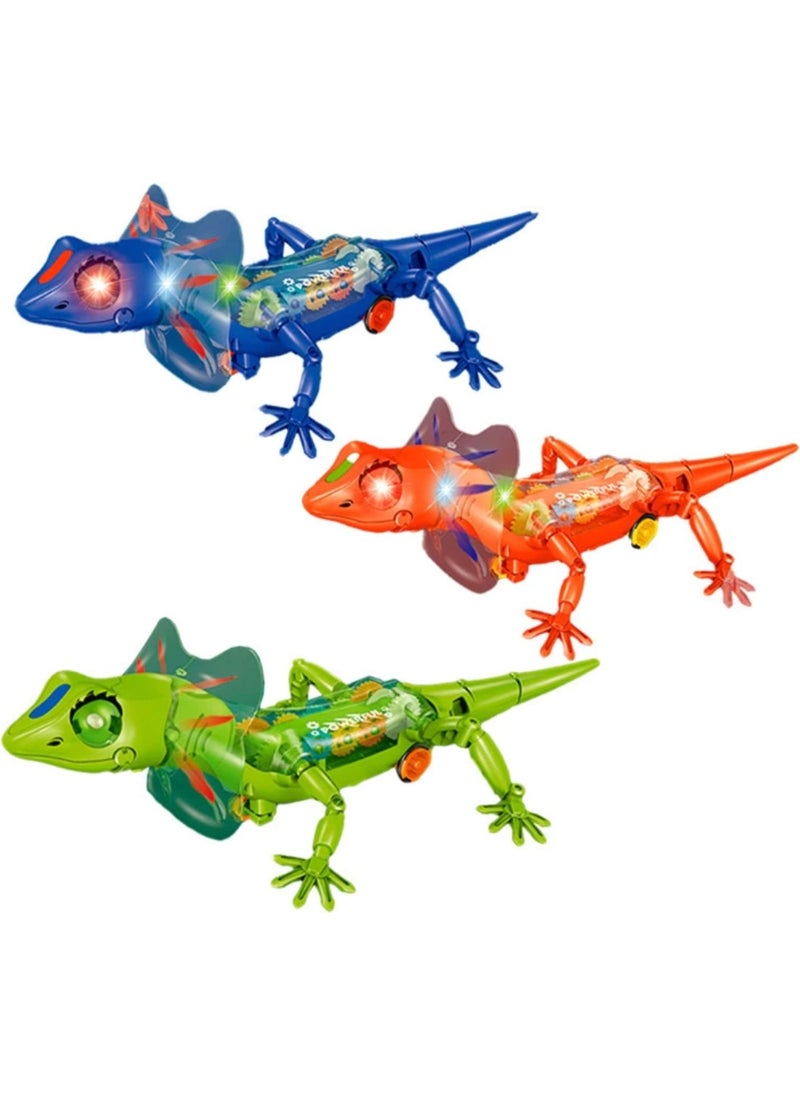 Pop Şeker - PopCandy Toy Robot Lizard With Sound Light and Walk 36CM. Battery Robot Lizard - Image 1