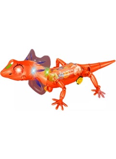 PopCandy Toy Robot Lizard With Sound Light and Walk 36CM. Battery Robot Lizard