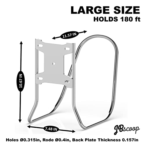 JBscoop Large Stainless Steel Hose Holder, Heavy Duty Hose Hanger (1) - Image 3