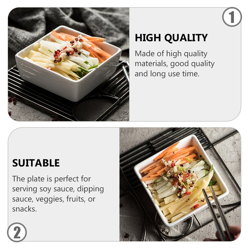 2pcs Mini Ceramic Dishes Seasoning Flavor Dishes Condiment Dishes - Image 5
