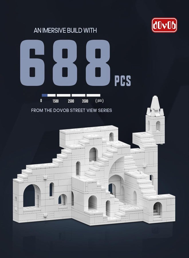 dOvOb Architectural Transformable White Castle Building Blocks Set - 668PCS Construction Magic Maze Mode Collectible Display Set for Adults and Teen - Image 3