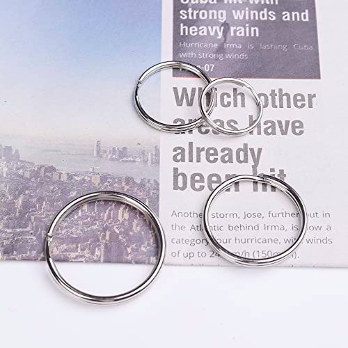 ZoloAJay 40 Pack Silver Key Ring Keychain Assorted in 4 Sizes Metal Round Split Key Chains Rings for Home Car Dog Tag Office Lanyards Keys Attachment - Image 5