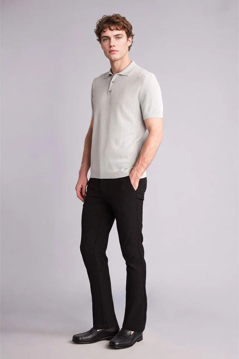 Defacto  Tailored Fit Straight Leg Trousers for Men | Best Price UAE