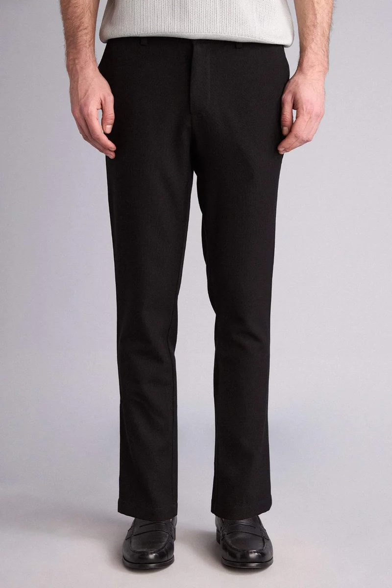 Defacto  Tailored Fit Straight Leg Trousers for Men | Best Price UAE