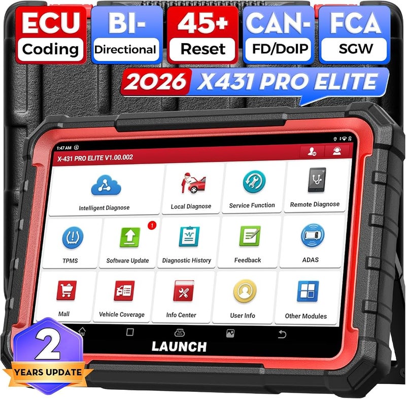 LAUNCH X431 Pro Elite OBD2 Diagnostic Scan Tool, ECU Coding&Bi-Directional - Image 1