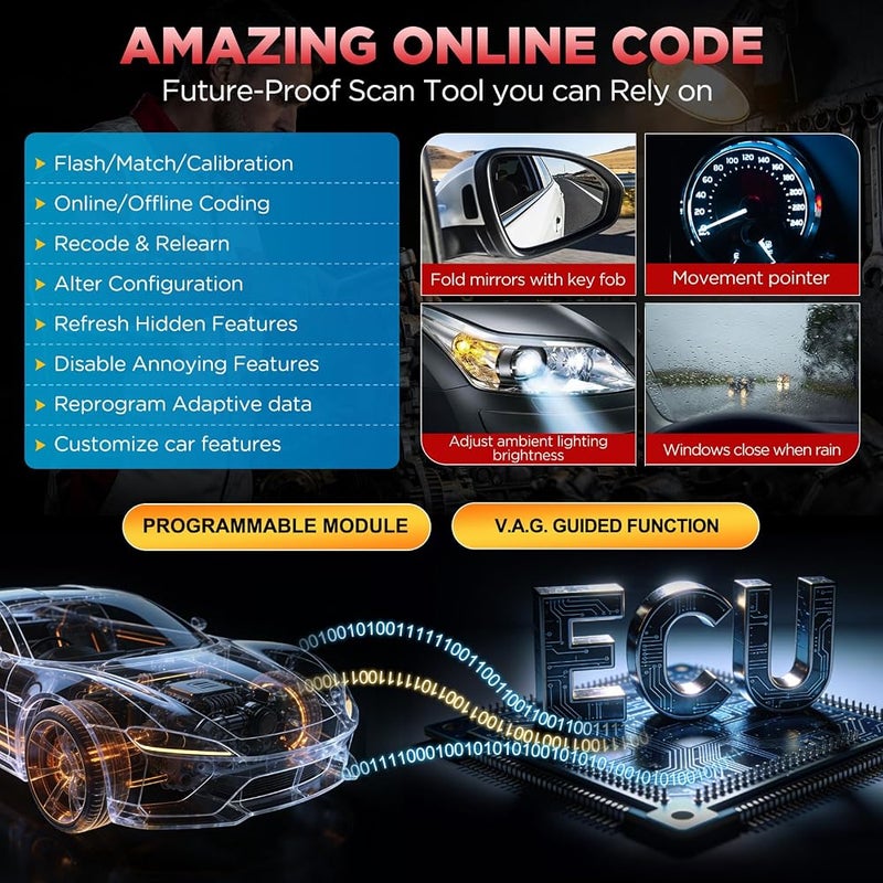 LAUNCH X431 Pro Elite OBD2 Diagnostic Scan Tool, ECU Coding&Bi-Directional - Image 3