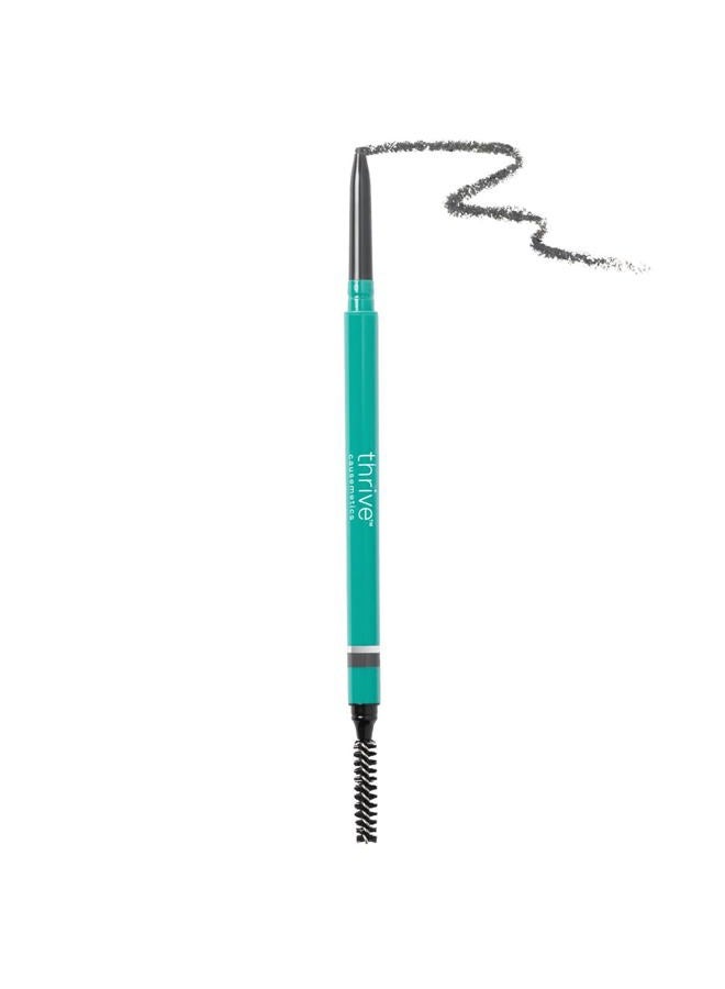 Thrive Causemetics Infinity Waterproof Eyebrow Pencil, Retractable Brow Pencil with Hyaluronic Acid & Shea Butter, Dual Ended Eyebrow Brush Spoolie, Fine Tip, Vegan & Cruelty Free, Nan (Charcoal) - Image 1