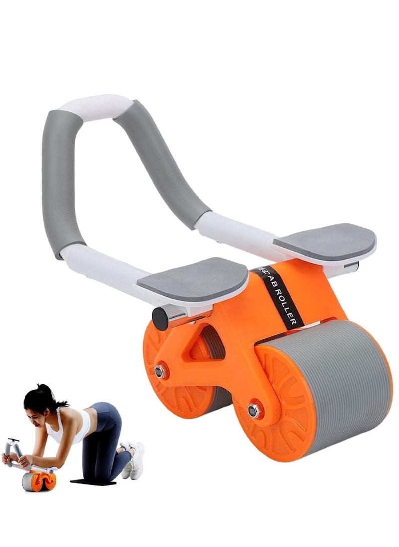 Beauenty NEW Automatic Rebound Ab Exercise Roller Wheel with Elbow Support  Timer – Core Workout Equipment for Men  Women (Orange)  - Image 1