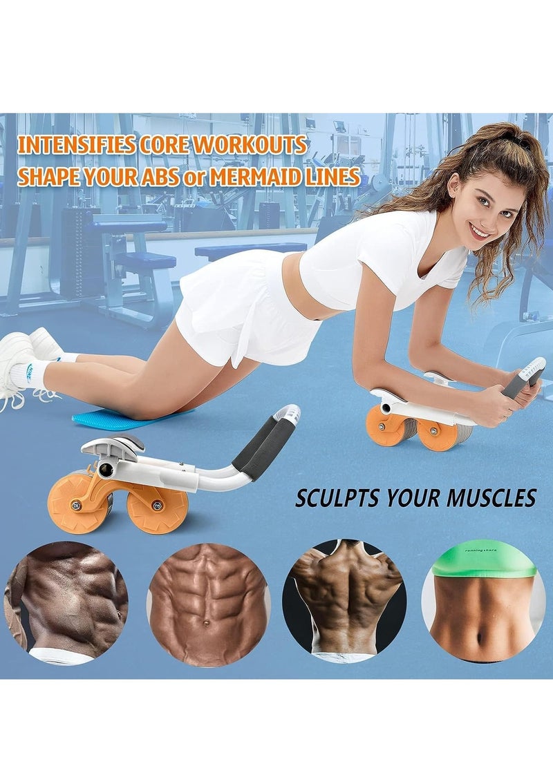 Beauenty - NEW Automatic Rebound Ab Exercise Roller Wheel with Elbow Support  Timer – Core Workout Equipment for Men  Women (Orange) - Image 1
