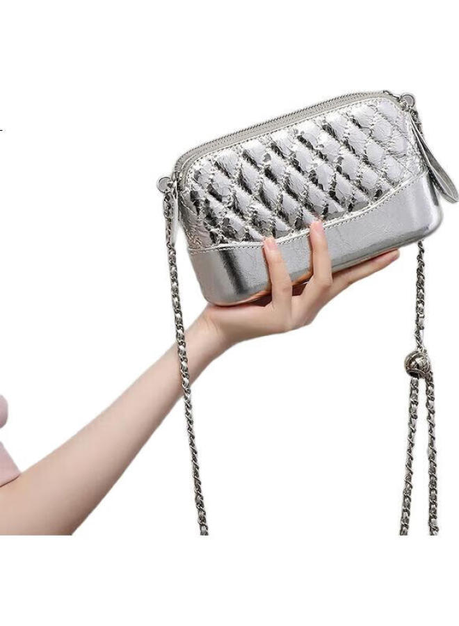 Viney Leather Handbag, Women'S Crossbody Bag, Stylish Shoulder Bag, Chain Strap Tote Bag, Practical Birthday And Mother'S Day Gift For Mom - Image 2