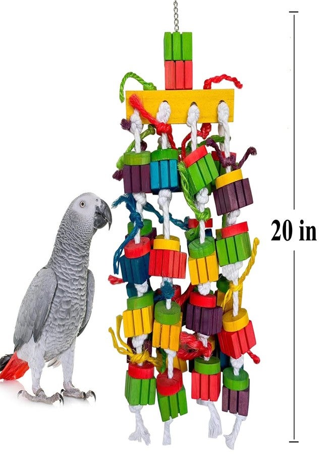 TANOMA Large Bird Parrot Chewing Toys for Macaws, African Grey, Amazon Parrots, cokatoos (20 inch) - Image 4