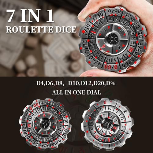RULE DICE 2in1 DND Dice Fidget Spinner 1 Pack Unique Roulette DD Dice Cool Spinner DD Metal Dice Set D6 D8 D10 D12D20D 7in1 Dungeons and Dragons Dice SetMTG RPG Role Playing Gaming - Image 5