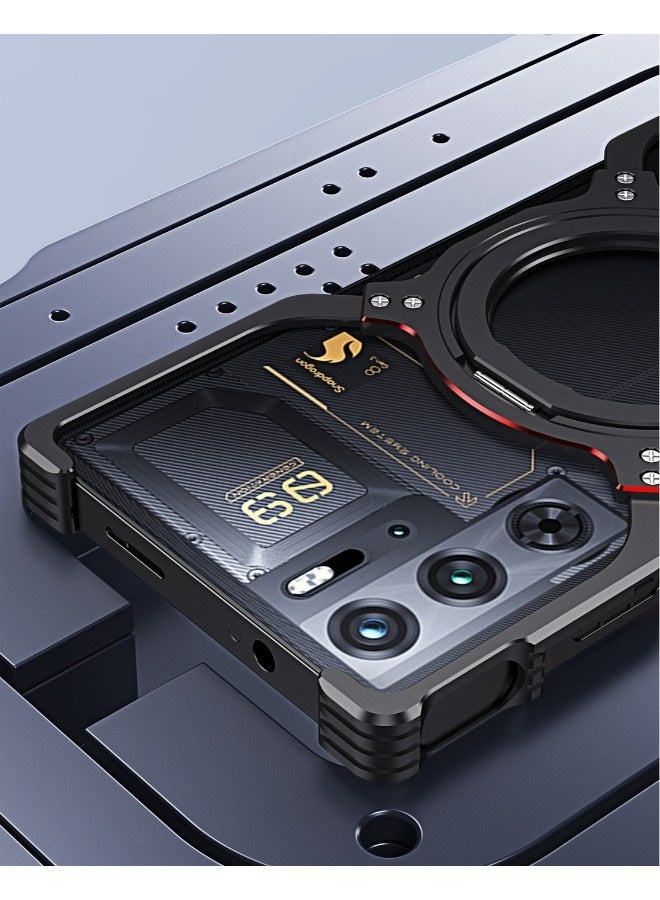 Compatible with ZTE nubia RedMagic 10S Pro phone case, metal frame, magnetic bracket protective case - Image 4