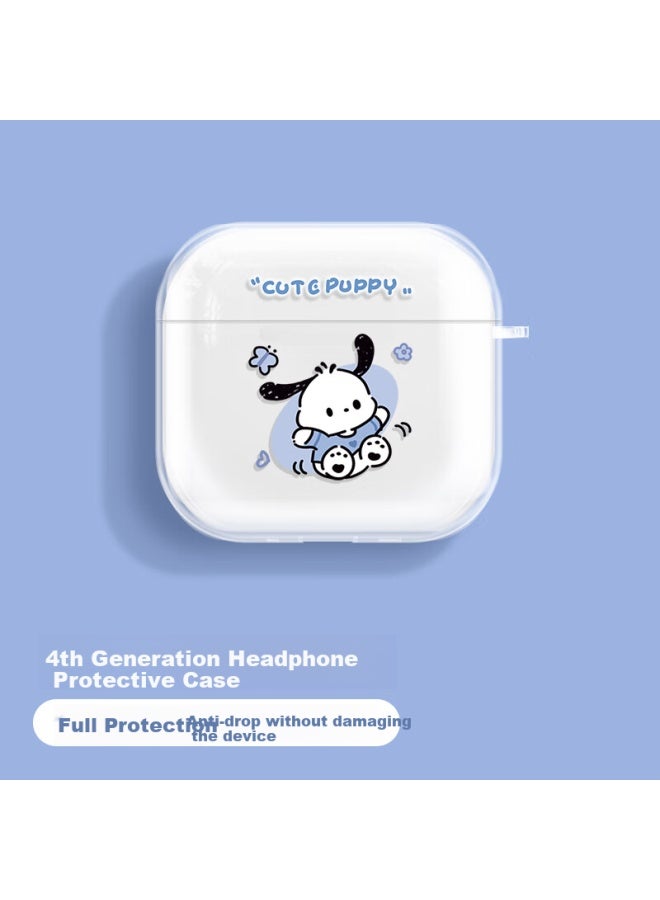 Yingkaida Airpods 4 Protective Case Apple Earphone Protective Case Wireless Bluetooth Earphone Case Anti-drop Creative Anti-slip Shell Storage Box Happy Pacha Dog