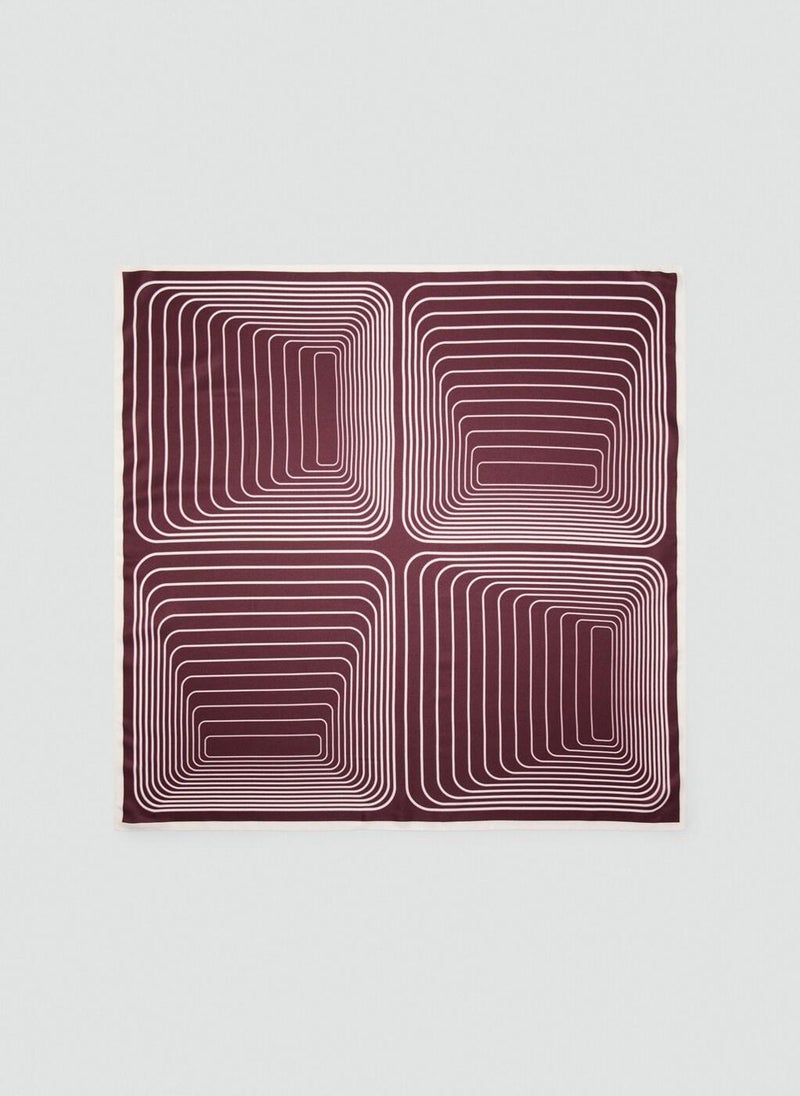 مانجو وشاح ساتان بنقشة مربعات - Image 1