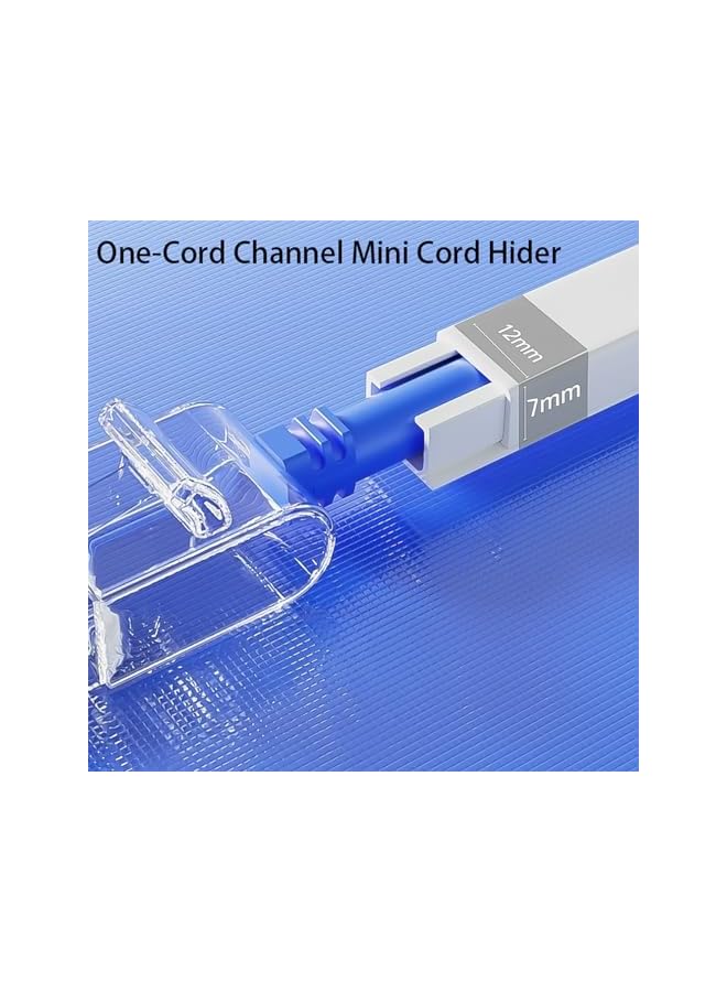 PROMASS 157in Cord Hider Wall for 1 Mini Cord, Cord Cover Wall, Mini Cable Hider, PVC Wire Hider Covers for Cords, Paintable Cable Cover Raceway, Wall Cord Cable Concealer, 10x L15.7 W0.47 H0.27in - Image 4