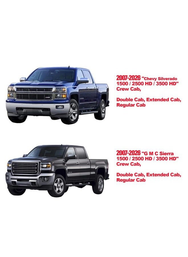 YIERTAI Truck Seat Covers for Chevy Chevrolet Silverado GMC Sierra Custom Fit 2007-2024 1500 2500 3500HD Trail Boss Z71 Crew Double Extended Cab Waterproof Leather(5 PCS Full Set/Brown) - Image 5