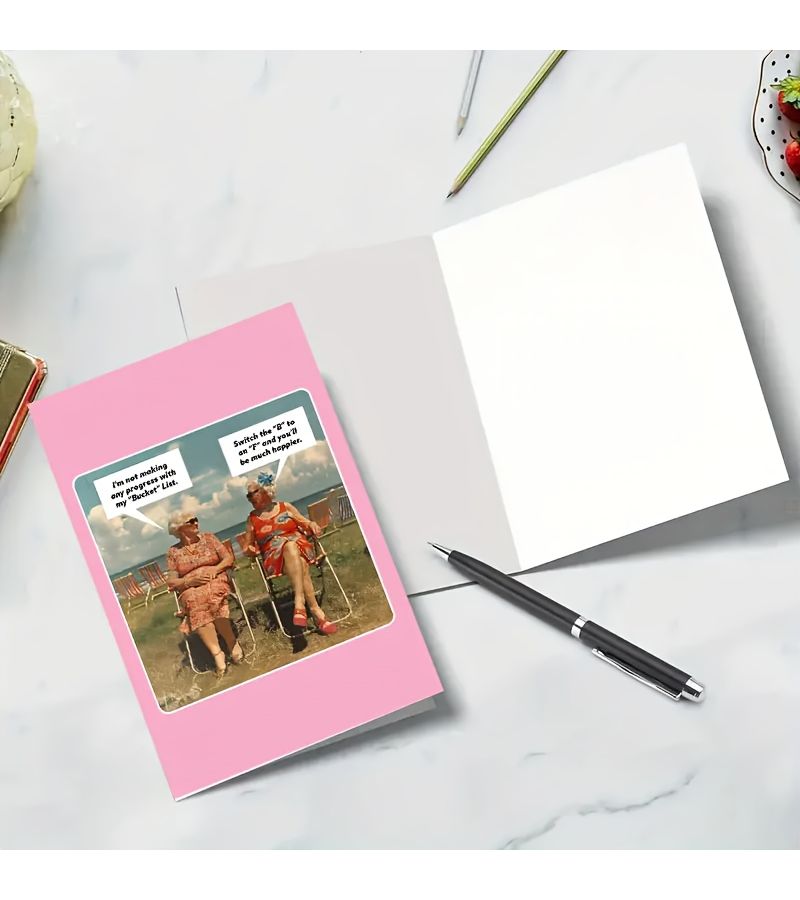 Rude Funny Birthday Card 3pc Khaki With Envelope For Best Friend Husband Wife - Image 5