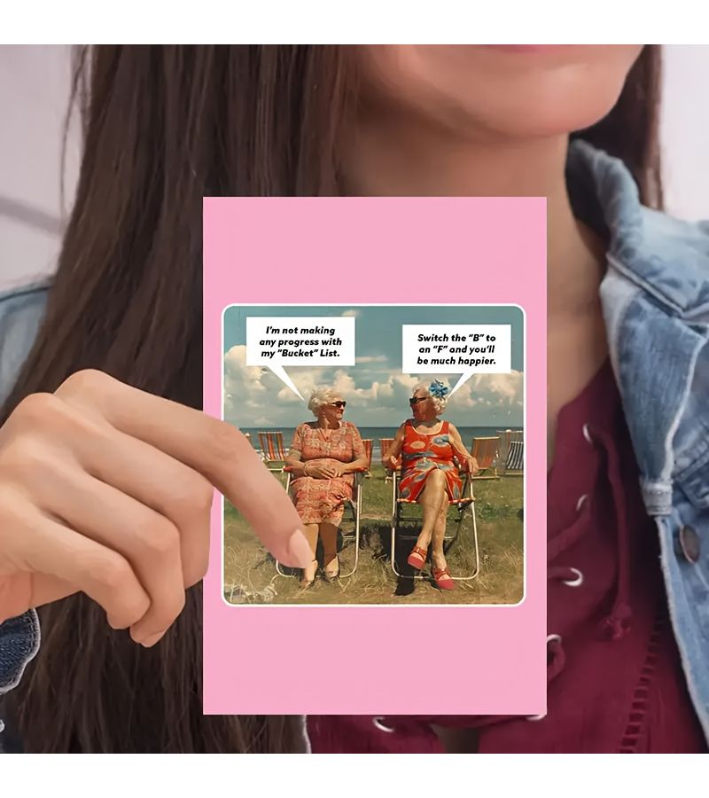Rude Funny Birthday Card 3pc Khaki With Envelope For Best Friend Husband Wife - Image 4