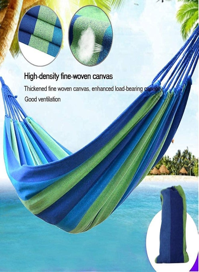 DIPDEY Portable Swing Cotton Stripe with Strong Hammocks Rope Beach Sleeping Bed Backpack Spreader Tree Hanging for Travel Garden Striped Ultralight Outdoor Jula Camping Hammock (Multicolor) - Image 3