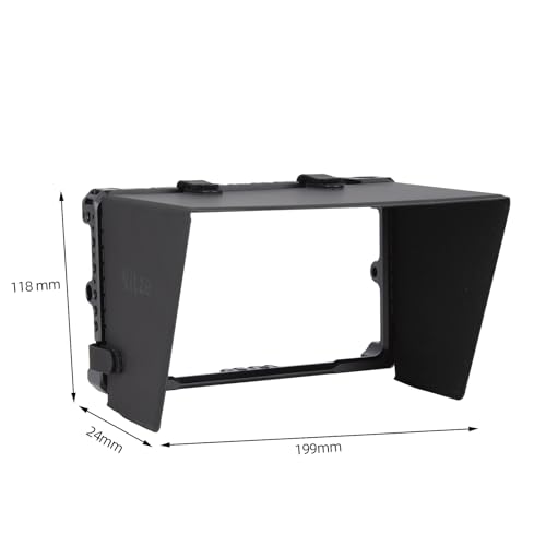 Nitze Cage for PortKeys LH7C/LH7P/LH7H Monitor with Built-in NATO Rail and PU Leather Sunhood - JT-I03B - Image 3
