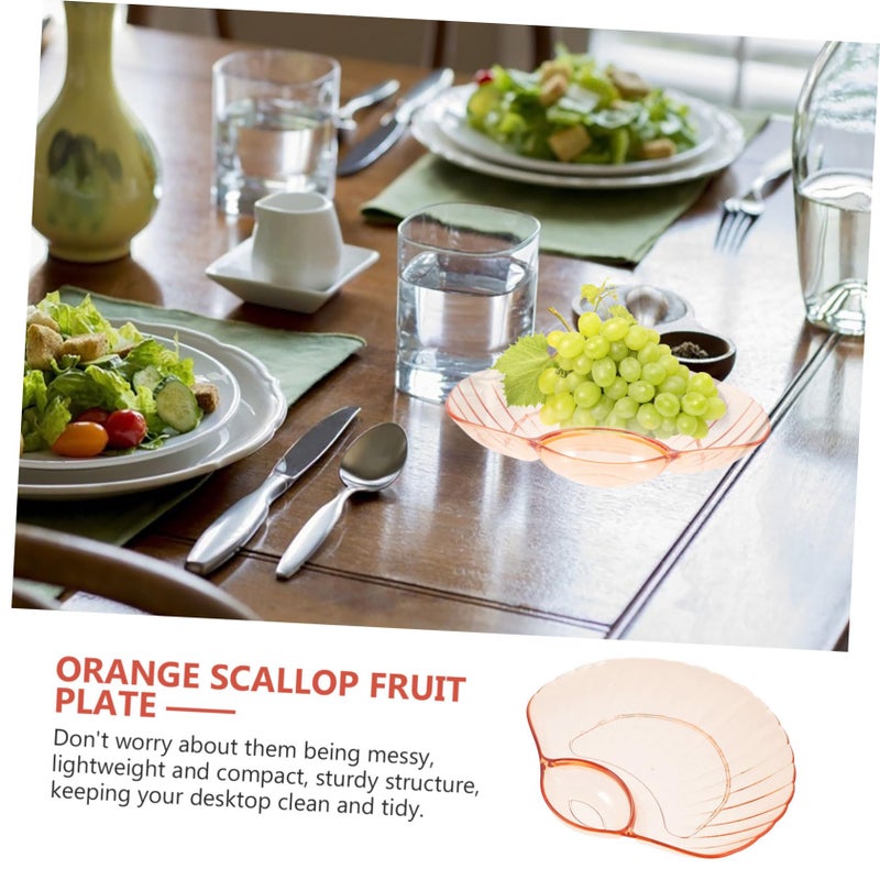 Set Of 4 Lightweight Shell Shaped Snack Plates For Fruits Sushi Appetizers And Dips - Image 5