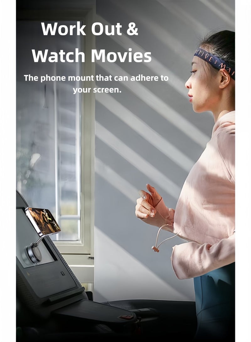 هوجان حامل هاتف مغناطيسي بالشفط المفرغ للسيارة - دوران 360 درجة متعدد المحاور، شفط قوي، مقاوم للخدوش، للوحة القيادة والزجاج الأمامي، ويمكن استخدامه في المطبخ للمساعدة في الطهي - Image 5