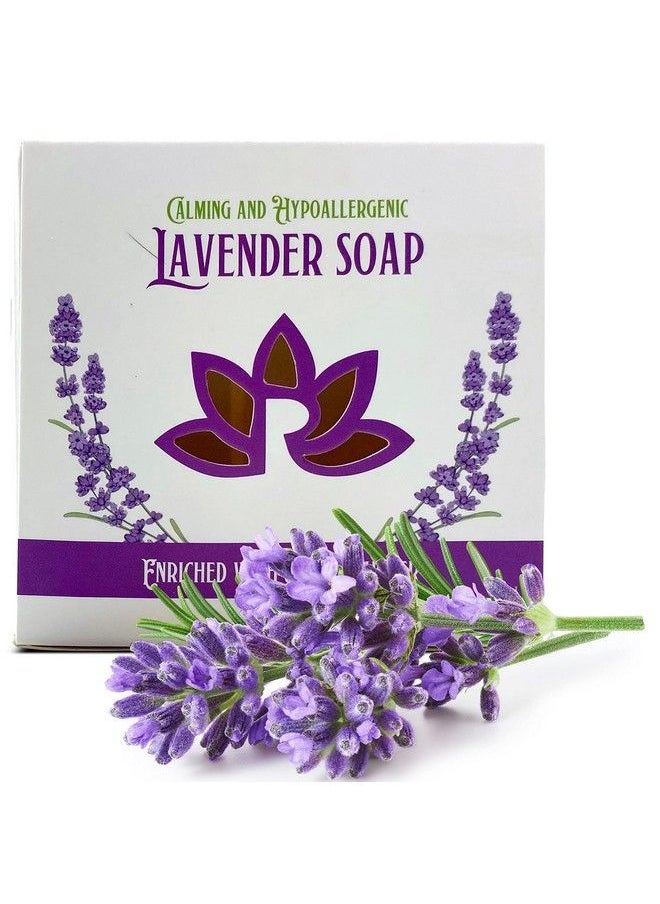 Relaxcation Lavender Soap Bar With Essential Lavender Oil And Shea Butter Calming And Hypoallergeni? Natural Cold Process Soap Handmade In Usa (Lavender Round Soap)  - Image 3