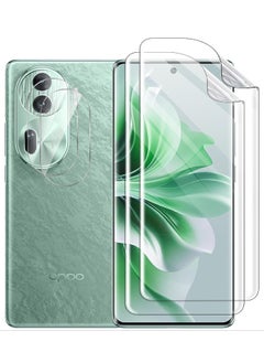 General OPPO Reno 11 Pro Screen Protector, 2 Pack TPU Flexible Screen Protector and 2 Pack Tempered Glass Camera Lens Protector, HD, Anti Scratch No Bubbles  - Image 1