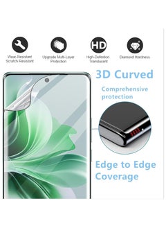 General OPPO Reno 11 Pro Screen Protector, 2 Pack TPU Flexible Screen Protector and 2 Pack Tempered Glass Camera Lens Protector, HD, Anti Scratch No Bubbles  - Image 2