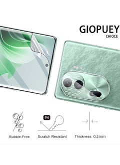 General OPPO Reno 11 Pro Screen Protector, 2 Pack TPU Flexible Screen Protector and 2 Pack Tempered Glass Camera Lens Protector, HD, Anti Scratch No Bubbles  - Image 3