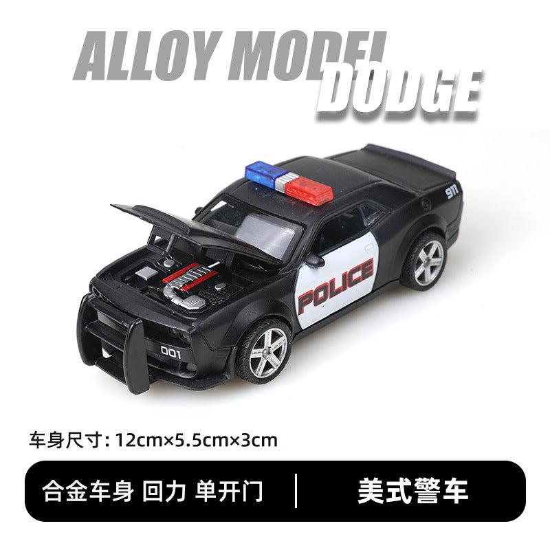 1:36 Scale Diecast Car Models for Kids Daoqi police car (cannot open the door) [bubble bag]] 