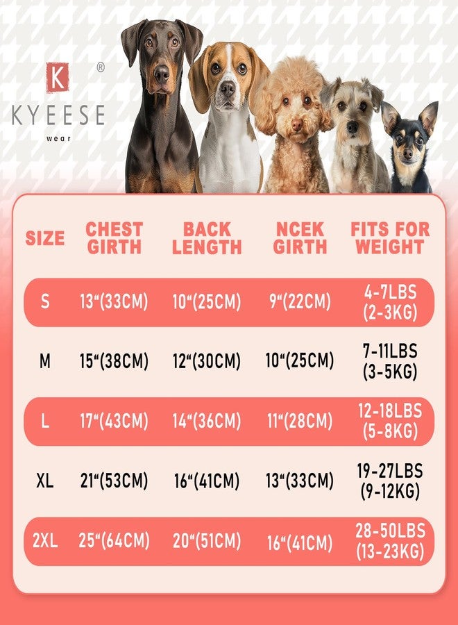 تيشيرتات KYEESE للكلاب الصغيرة بنمط الوافل، تيشيرتات ناعمة مطاطية، خفيفة الوزن، بدون أكمام، مع جيب لطيف ونقشة مربعات، مناسبة للارتداء اليومي، مقاس كبير - Image 2