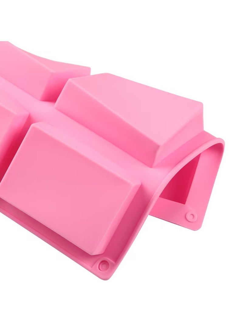 6 Cavity Silicone Cake Mold Chocolate Soap Molds Square Rectangle Shape Handmade Soap Mould Portable Unique Soap Mold Making Tools Birthday Gifts - Image 5