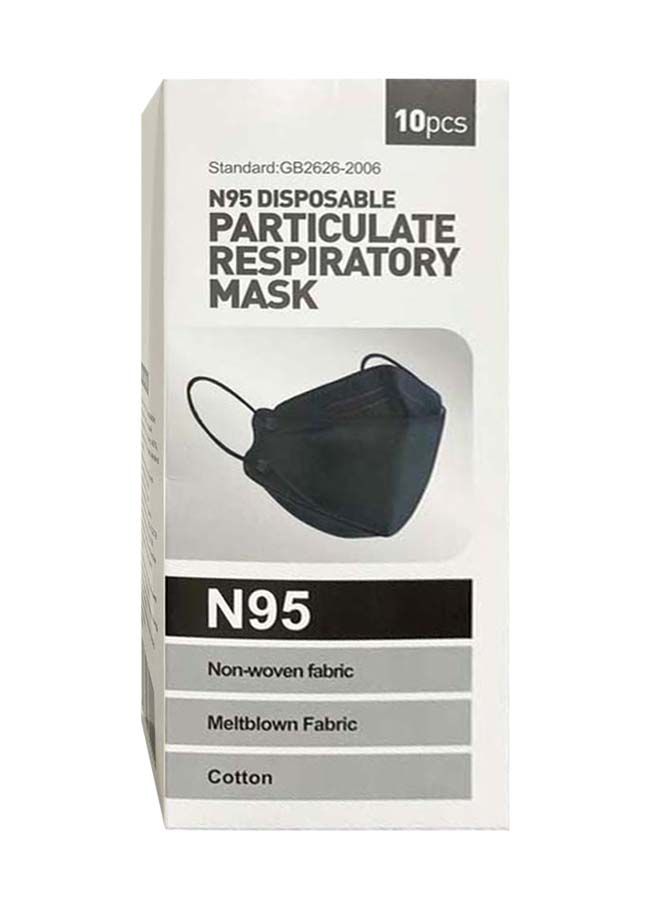 NIBEMINENT Pack Of 10 Pieces N95 Face Mask Black For Adults - Image 1