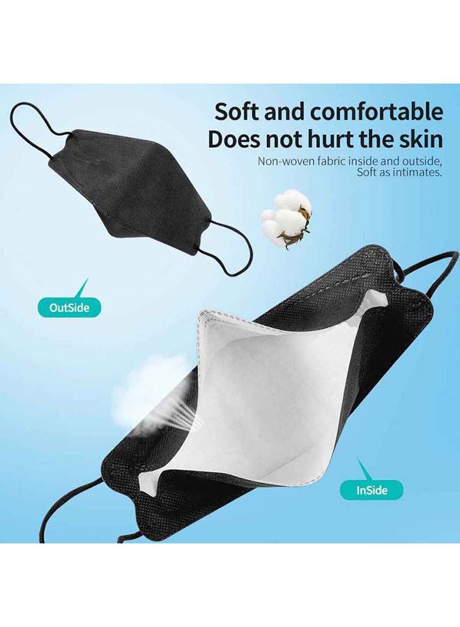 NIBEMINENT Pack Of 10 Pieces N95 Face Mask Black For Adults - Image 2