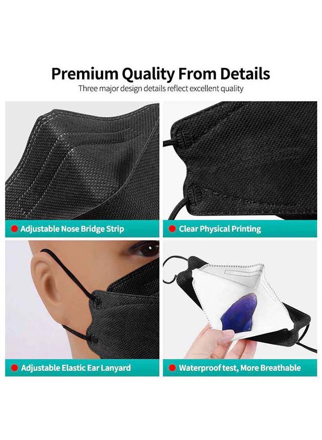 NIBEMINENT Pack Of 10 Pieces N95 Face Mask Black For Adults - Image 3