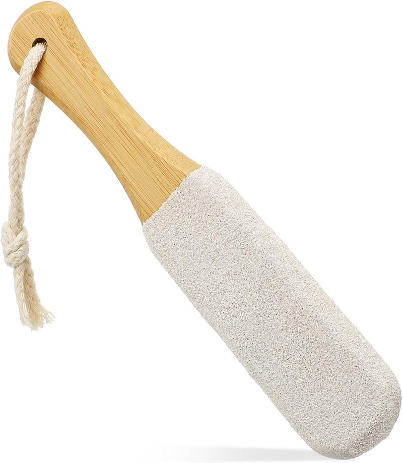 Beauté Secrets Double-Sided Pumice Stone with Handle | Foot Scrubber & Callus Remover for Dead Skin | Pedicure Foot File for Cracked Heels, Corns & Hard Skin – Shower Safe Foot Care Tool - Image 1