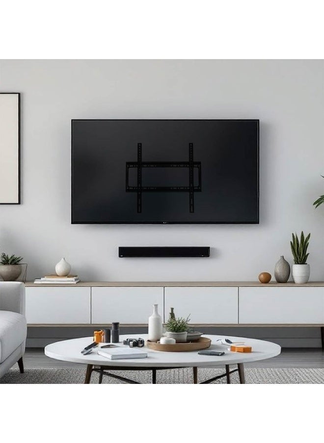 حامل حائط ثابت للتلفزيون Prime Star PM 44FW لأجهزة التلفزيون LED/LCD/OLED/المنحنية مقاس 26-65 بوصة، رفيع ومنخفض، لون أسود غير لامع، يدعم حتى 50 كجم، بحد أقصى VESA 400x400 مم - Image 3