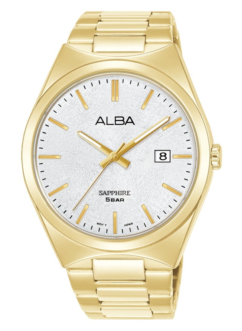 ألبا Prestige Men’s Watch AS9V74X1, 41 mm Silver Dial, Stainless Steel Case & Bracelet, 50 m WR - Image 1