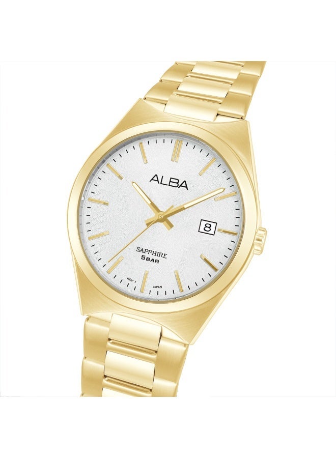 ألبا Prestige Men’s Watch AS9V74X1, 41 mm Silver Dial, Stainless Steel Case & Bracelet, 50 m WR - Image 3