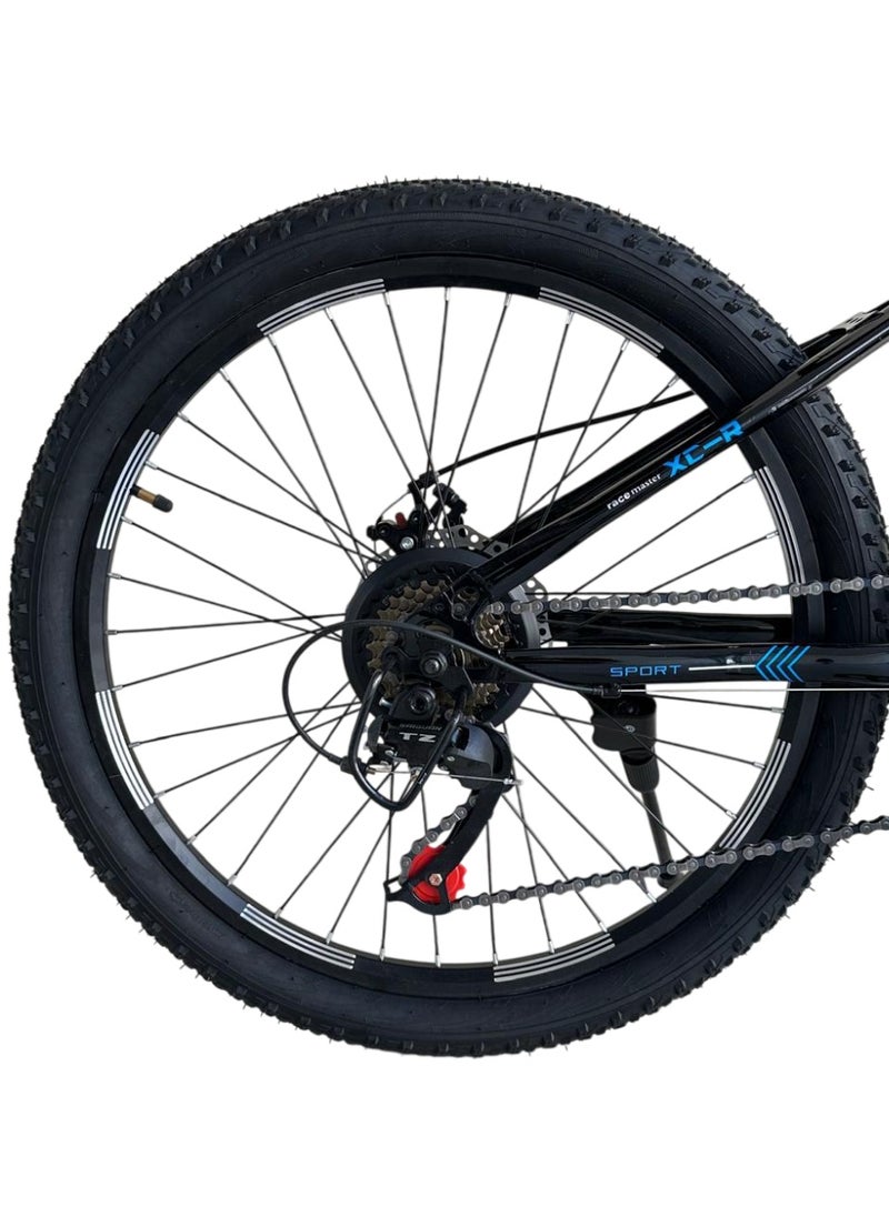 Shard Superior Mountain bike, 26 inches, 21 speed, frame carbon steel, front suspension, Disc brake, blue  - Image 4