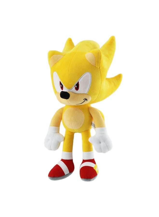 Sonic The Hedgehog 35cm Plush Toys, for Knuckles Shadow Tails Plush Doll Toys Gifts for Boys and Girls Cartoon Character Plush Children (Super Sonic)  - Image 2