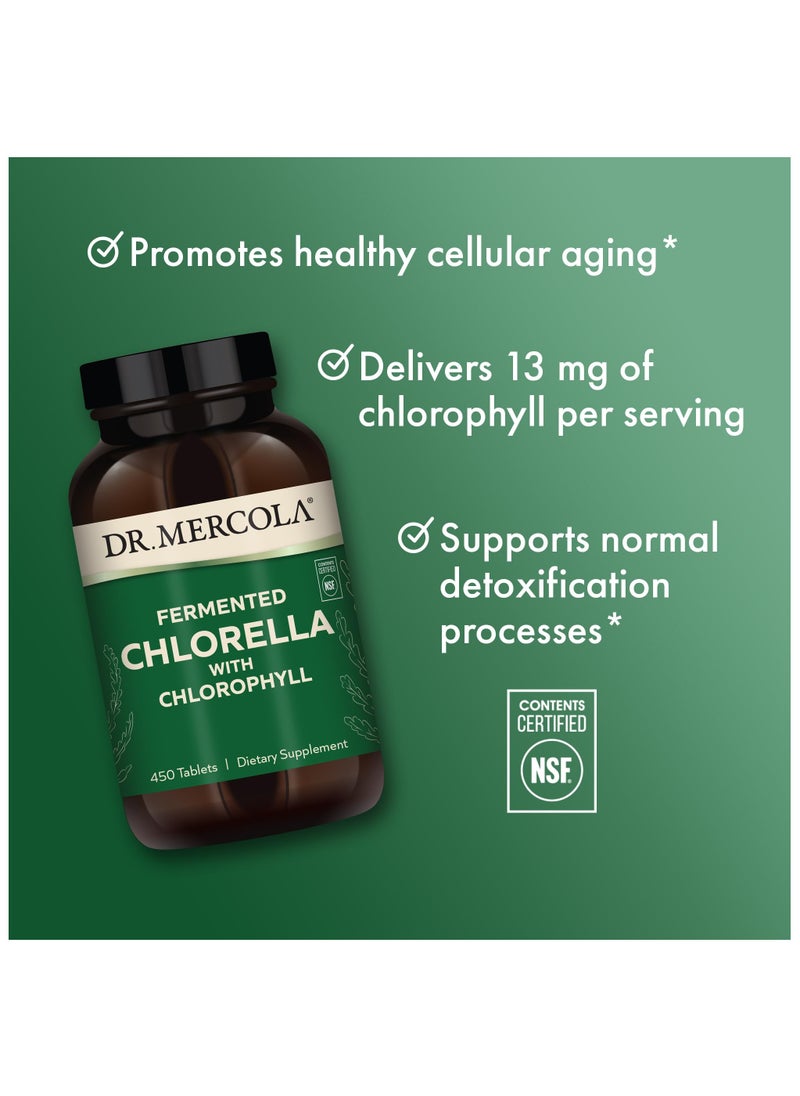 Dr. Mercola Fermented chlorella with chlorophyll 450 tablets, dietary supplement  - Image 4