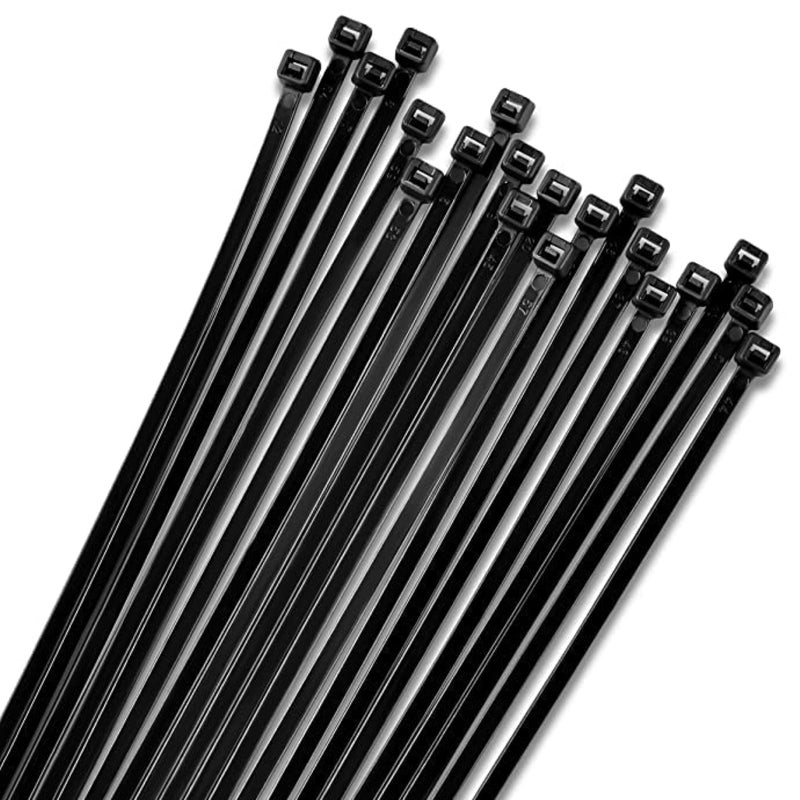 Bolt Dropper 12-Inch Black Zip Ties - 1000-Pack Heavy Duty Wire and Cable Ties - Durable Self-Locking Nylon with 40 lbs Tensile Strength - UV and Temperature Resistant for Indoor and Outdoor Use - Image 1
