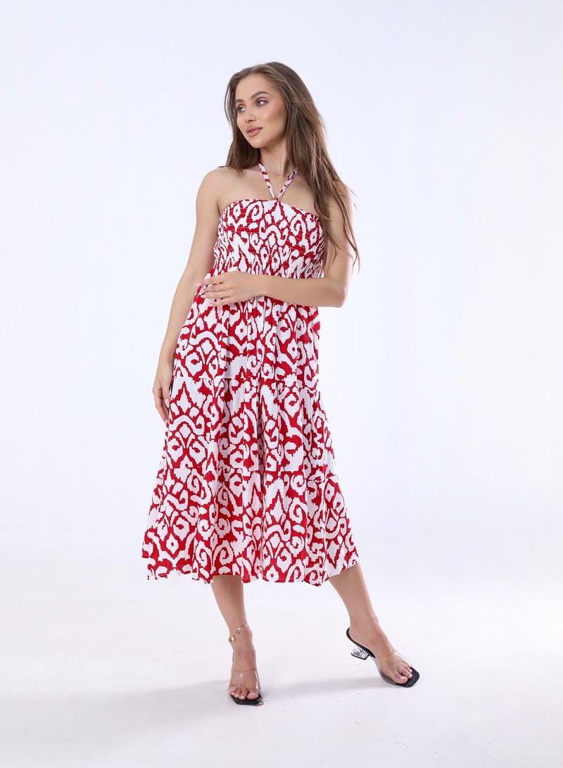 BEBO Women's printed skirt_Red & White  - Image 1