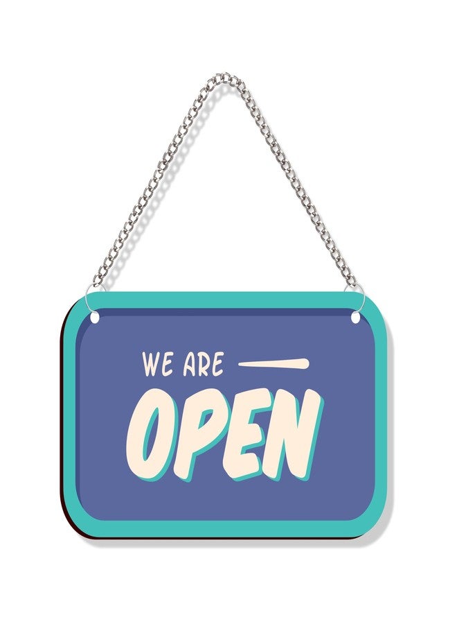 DELWOR Open Closed Sign Bord For Shop Double Side Wodden Door Or Wall Hanging Open Closed Board - Image 2